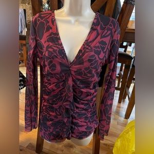 Sweet pea red wrap top XL NWT